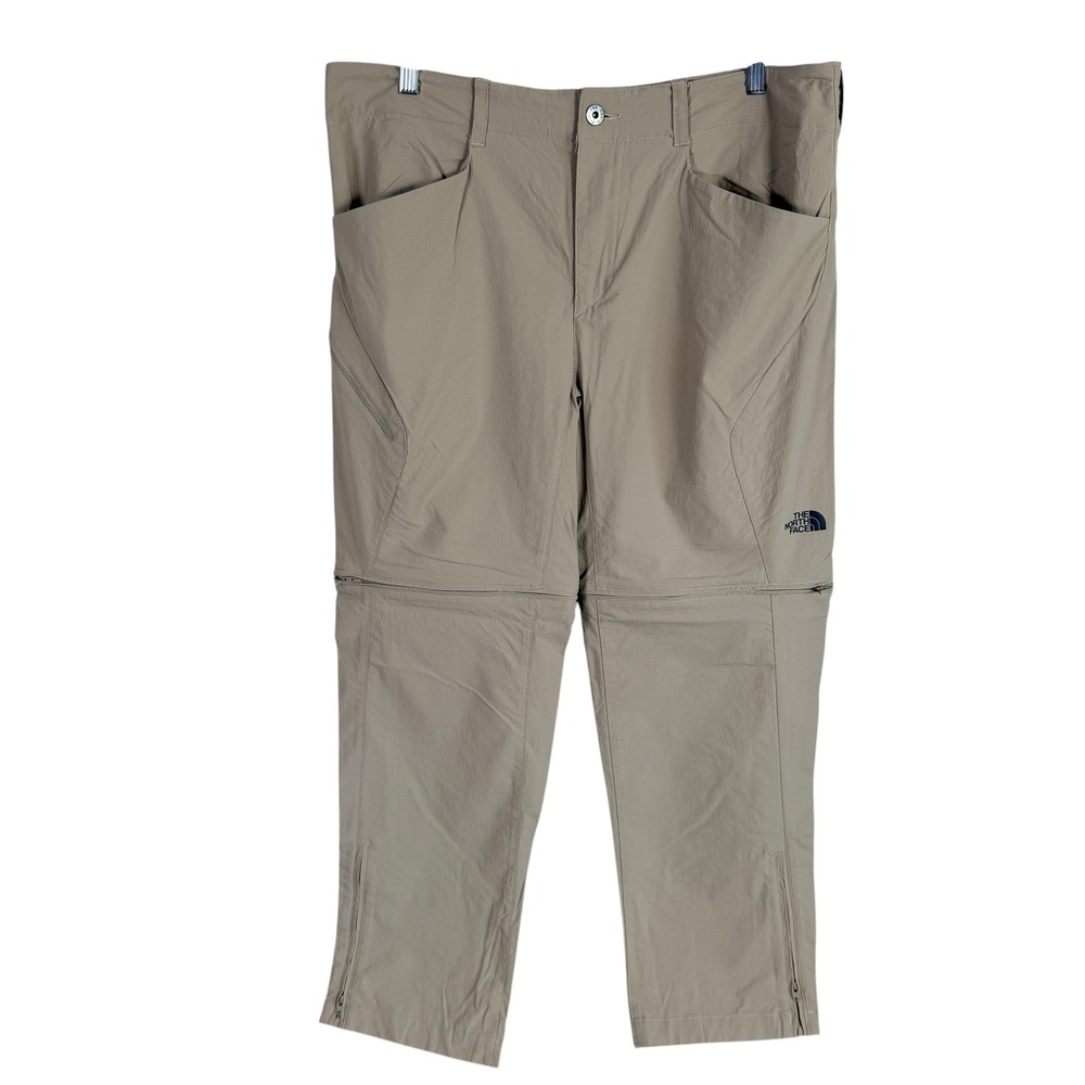 The North Face Paramount Convertible Hiking Pants Mens 36 Short Tan Cargo